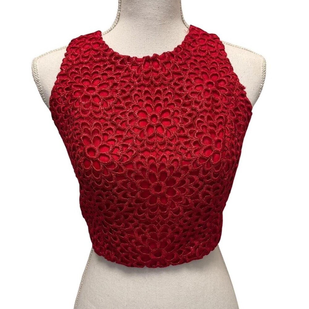 Carmen Marc Valvo Women's Red Vest